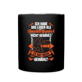 Leben als Amateurfunker Hobbyfunker - Tasse einfarbig - Schwarz - Vorne
