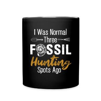 Fossils, paleontologist, fossil collector, - Full Colour Mug - black - Front