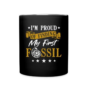 Fossils, paleontologist, fossil collector, - Full Colour Mug - black - Front