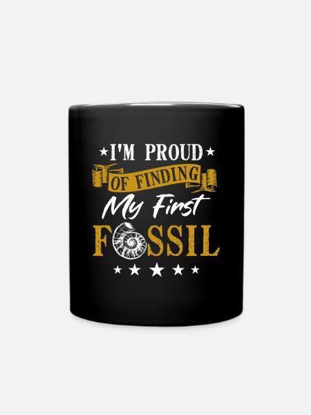 Fossils, paleontologist, fossil collector, - Full Colour Mug - black