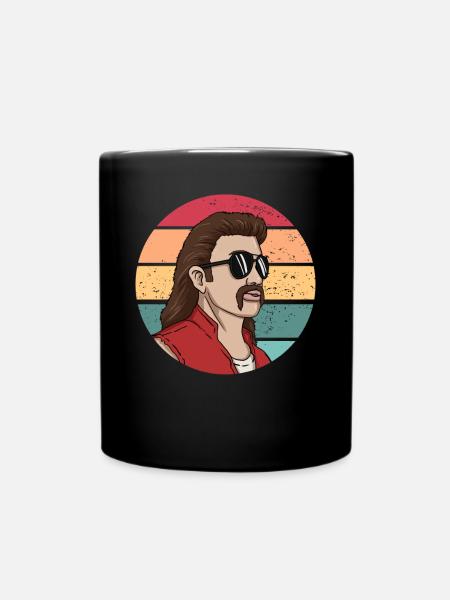 Mullet Redneck Retro Sunset Redneck Herren Meeräsc - Mug uni - noir
