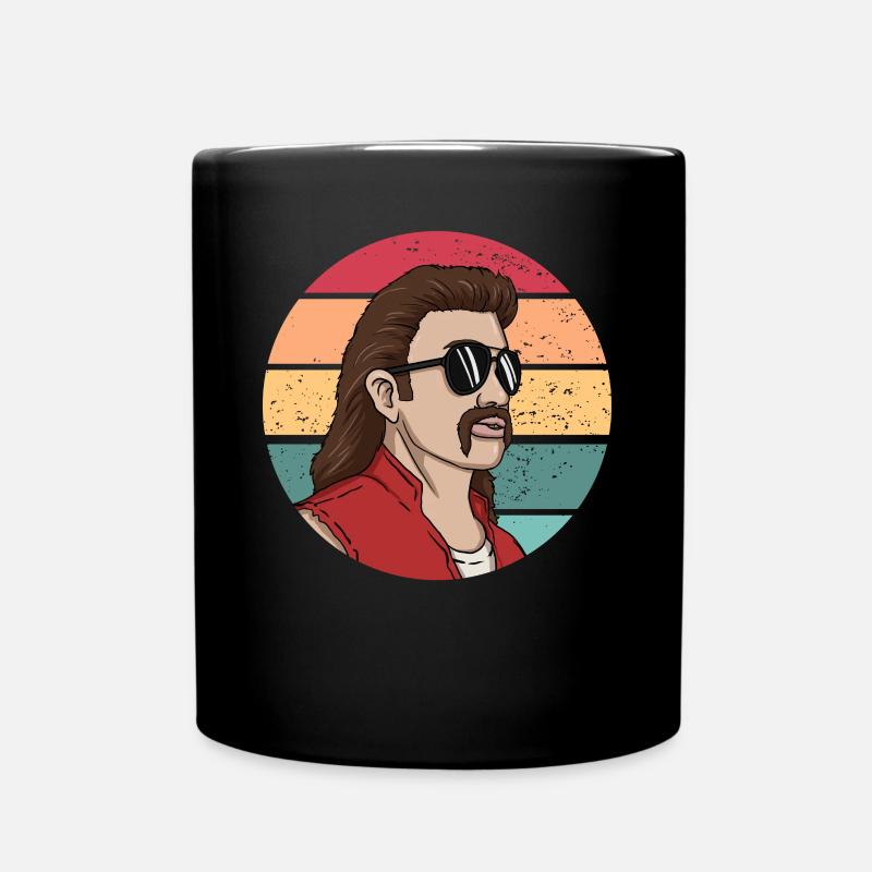 Mullet Redneck Retro Sunset Redneck Herren Meeräsc - Mug uni - noir