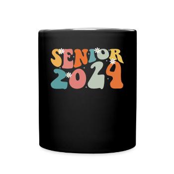 Senior 2024 Retro Class of 2024 Graduation 2024 - Full Colour Mug - black - Front