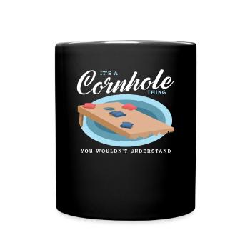 Cornhole Player Blind Hole Bean Bag Cadeau - Mug uni - noir - Devant