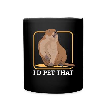 Murmeltiere Mankai Groundhog Munggen Geschenk - Tasse einfarbig - Schwarz - Vorne