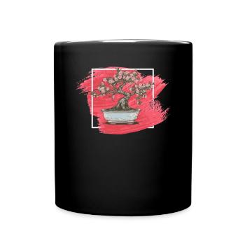 Bonsaibaum Bonsai-Baum Blumentopf Japanese-arts - Tasse einfarbig - Schwarz - Vorne