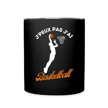 Ich kann nicht, dass ich ein humorvolles Basketballgeschenk habe - Tasse einfarbig - Schwarz - Vorne