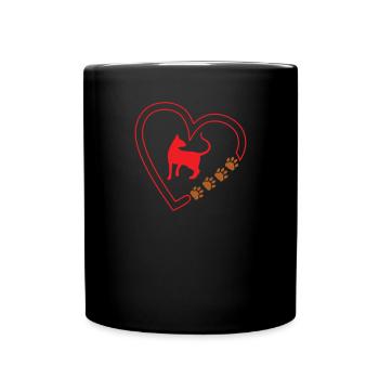Cat Friend, Cat Accessories Gift - Full Colour Mug - black - Front