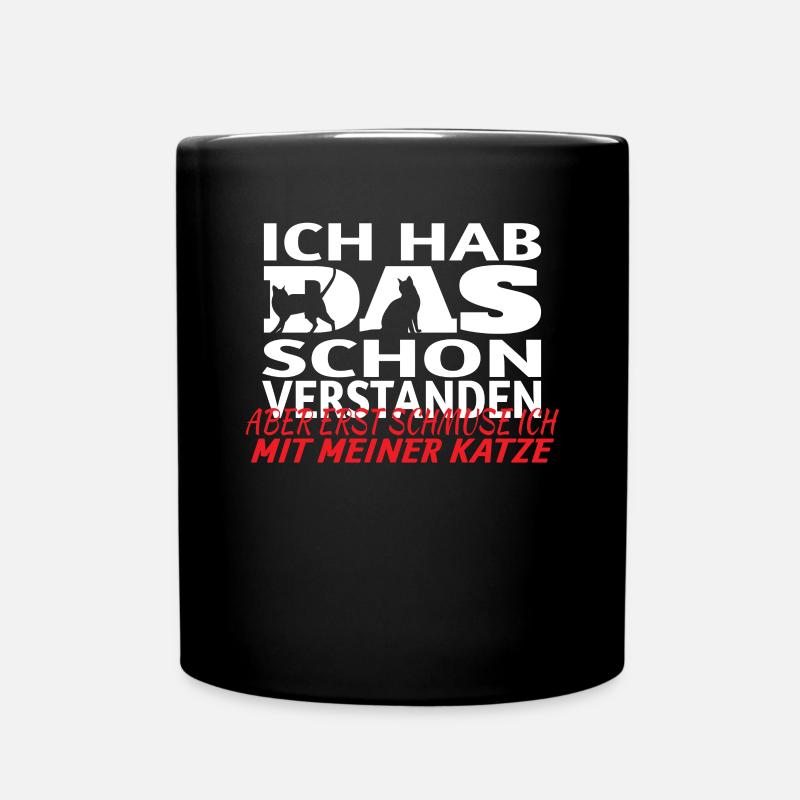 Katzenfreund, Katzenzubehör Geschenk - Tasse einfarbig - Schwarz