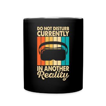 VR Virtual Reality Brille Virtuelle Realität - Tasse einfarbig - Schwarz - Vorne