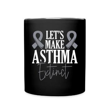 Lasst Uns Asthma Ausrotten Asthmakrieger - Tasse einfarbig - Schwarz - Vorne