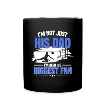 Volleyball Father I'm His Dad I'm Also His Biggest - Tasse einfarbig - Schwarz - Vorne
