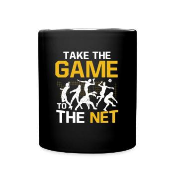 Les joueurs de volleyball Spiker Libero prennent le jeu à - Mug uni - noir - Devant