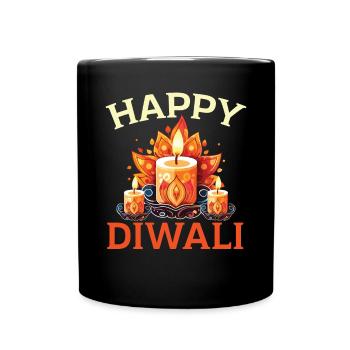 Frohes Diwali Diwali Fest Indischer Hinduismus - Tasse einfarbig - Schwarz - Vorne