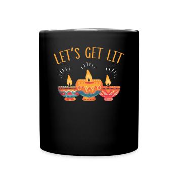 Happy Diwali Diwali Festival Indian Hindu Hinduism - Full Colour Mug - black - Front