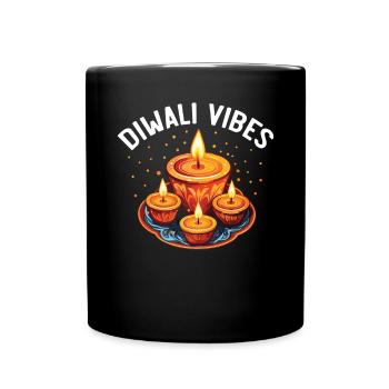 Happy Diwali Diwali Festival Indian Hindu Hinduism - Full Colour Mug - black - Front