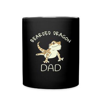 Bearded Dragon Dad Beardie - Full Colour Mug - black - Front