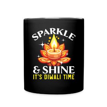 Happy Diwali Diwali Festival Indian Hindu Hinduism - Full Colour Mug - black - Front