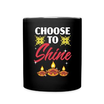 Frohes Diwali Diwali Fest Indischer Hinduismus - Tasse einfarbig - Schwarz - Vorne
