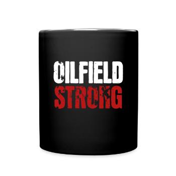 Les travailleurs des champs pétrolifères font don d’une plate-forme pétrolière Roughneck Oilfield - Mug uni - noir - Devant