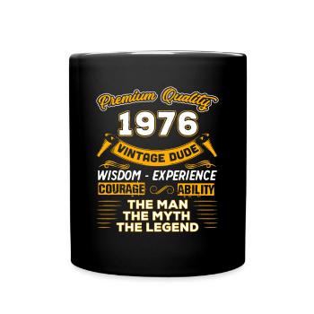 Mens The Man Myth Legend 1976 46th Birthday Gift - Full Colour Mug - black - Front