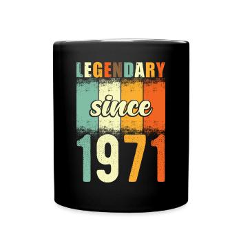 Légendaire depuis 1971 Retro Vintage Anniversaire - Mug uni - noir - Devant