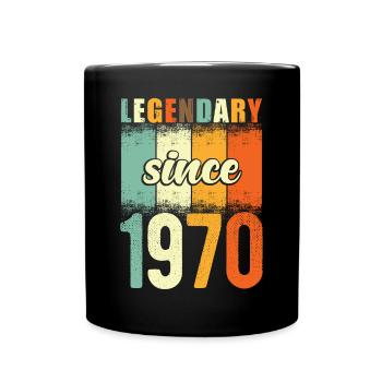 Legendary since 1970 Retro Vintage Birthday - Full Colour Mug - black - Front