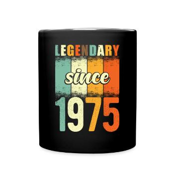 Legendary since 1975 Retro Vintage Birthday - Full Colour Mug - black - Front