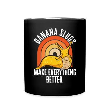 Banana Snail Snail - Full Colour Mug - black - Front