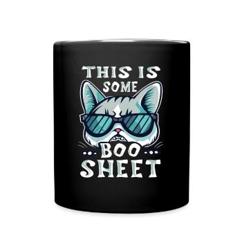 This Is Some Boo Sheet Cat Sunglasses Ghost - Full Colour Mug - black - Front