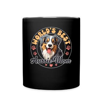 Berger Australien Bleu Merle Groovy Aussie Mom - Mug uni - noir - Devant