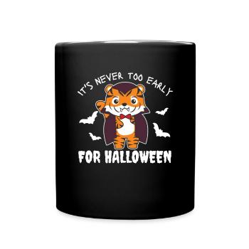 Tigre, il n'est jamais trop tôt pour Halloween Vampire - Mug uni - noir - Devant