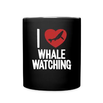 J’adore observer les baleines Beluga bleu Cachalot Whale - Mug uni - noir - Devant