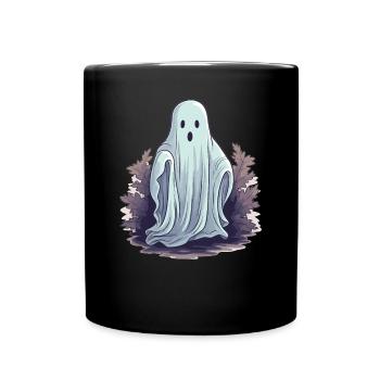 Halloween groovy Geist Hippie Wald Vintage - Tasse einfarbig - Schwarz - Vorne