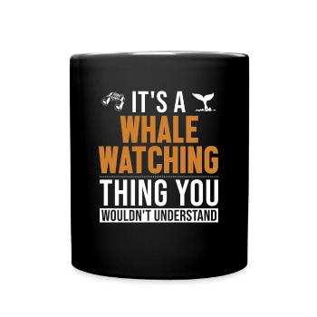 C’est une chose d’observation des baleines Cachalot de cétacés - Mug uni - noir - Devant