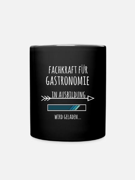 Fachkraft für Gastronomie Ausbildung Geschenk - Tasse einfarbig - Schwarz
