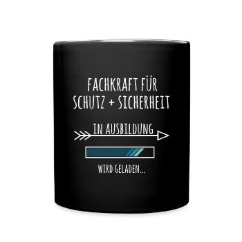 Fachkraft für Schutz und Sicherheit Ausbildung - Tasse einfarbig - Schwarz - Vorne