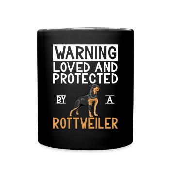 Rottweiler Gifts - Tasse einfarbig - Schwarz - Vorne