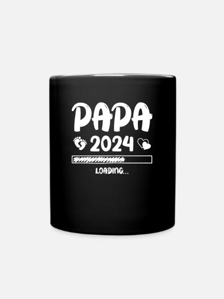 Papa Loading 2024 - Tasse einfarbig - Schwarz