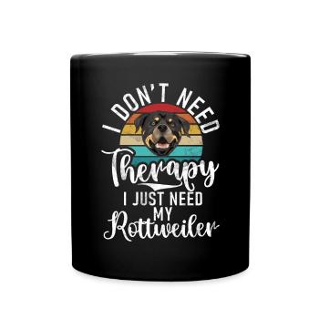 Rottweiler Gifts - Tasse einfarbig - Schwarz - Vorne
