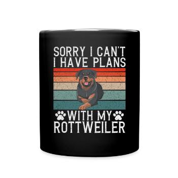 Rottweiler Gifts - Tasse einfarbig - Schwarz - Vorne
