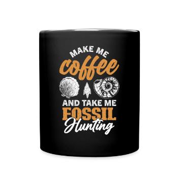 Fossil collecting paleontologist Fossil collector - Full Colour Mug - black - Front