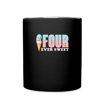 Eiscreme Eis Eiskrem Ice Cream Sommer Geschenk - Tasse einfarbig - Schwarz - Vorne