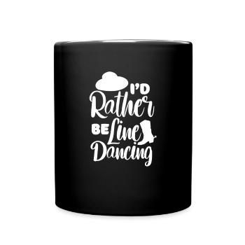 Linedance Country Line Dancer Linedancing Geschenk - Tasse einfarbig - Schwarz - Vorne