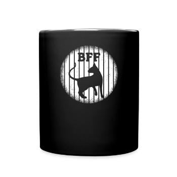 Cat lover, cat accessory gift - Full Colour Mug - black - Front