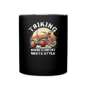 Trike trike rider motor trike funny trike bike - Full Colour Mug - black - Front
