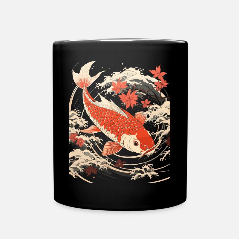 Traditional Japanese Koi Fish - Tasse einfarbig - Schwarz