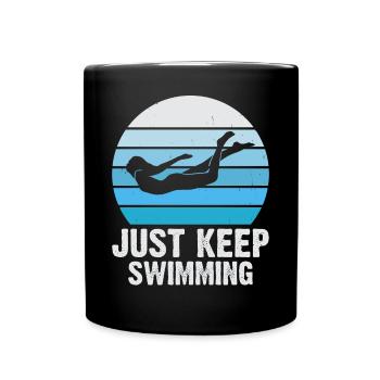 Flotteur de natation - Mug uni - noir - Devant