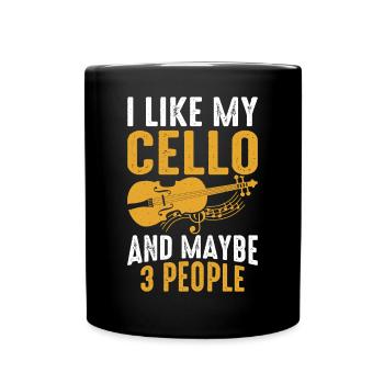 Cello Cellist - Full Colour Mug - black - Front