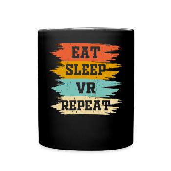 VR Virtual Reality Brille Virtuelle Realität - Tasse einfarbig - Schwarz - Vorne